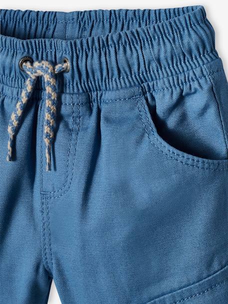 Baby Cargohose jeansblau+khaki 