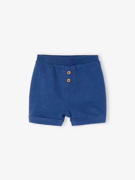 Lot de 2 shorts en molleton bébé bleu roi+vert d'eau 