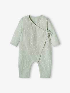 Baby-Strampler, Pyjama, Overall-Neugeborenen-Strampler aus Musselin, Wickelform
