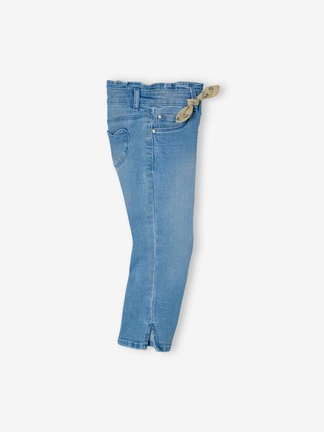 Pantacourt denim à noeud fille double stone+stone 