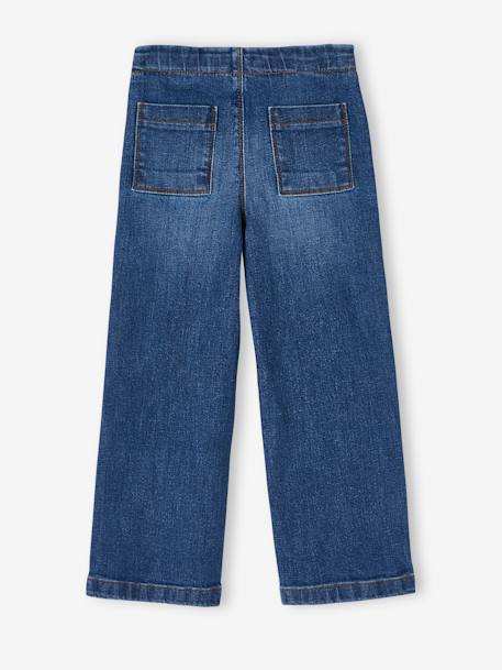 Weite Mädchen Jeans mit Zierknöpfen stone 