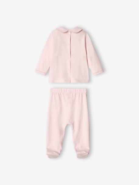 Lot de 2 pyjamas en jersey bébé fille lilas poudré 