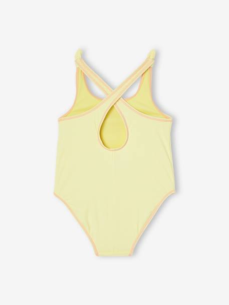 Maillot de bain 1 pièce fille sun jaune pâle 