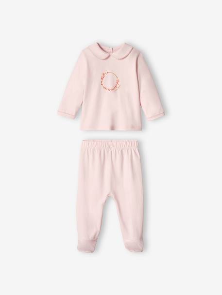 2er-Pack Mädchen Baby Pyjama, Jersey puderlila 