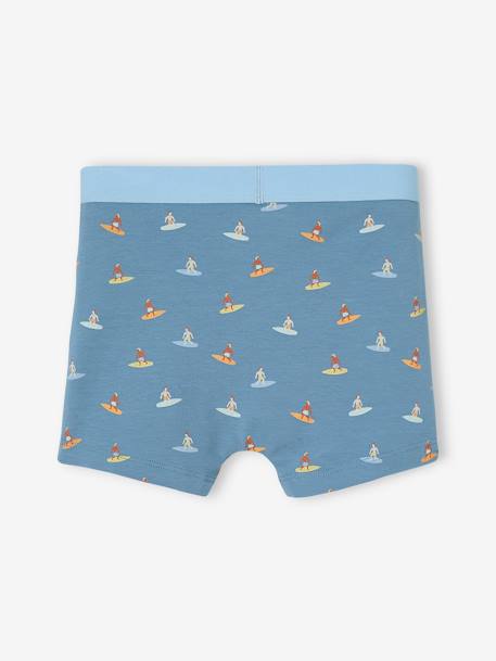 Lot de 5 boxers stretch garçon 'surf' jaune pâle 