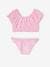 Maillot de bain 2 pièces marguerites fille rose 