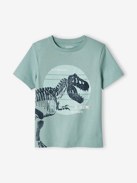 Jungen T-Shirt, Dinosaurier dunkelblau+mintgrün 