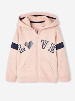 Collection molleton-Fille-Vêtements de sport-Sweat zippé à capuche sport "Love"  fille