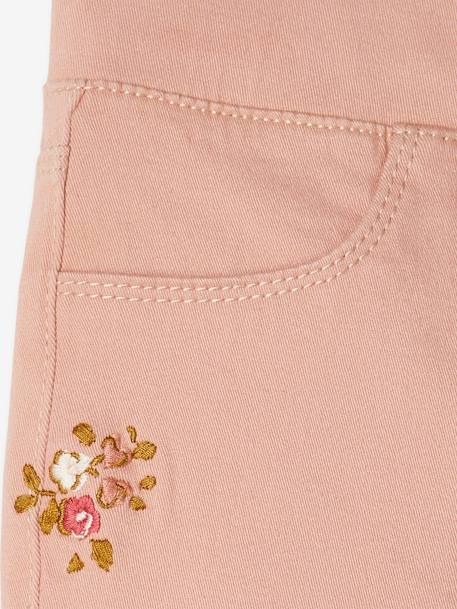 Mädchen Treggings, Hüftweite COMFORT graugrün+pudrig rosa 