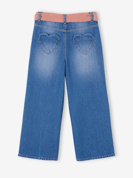 Weite Mädchen 7/8-Jeans mit Gürtel blue stone+double stone 