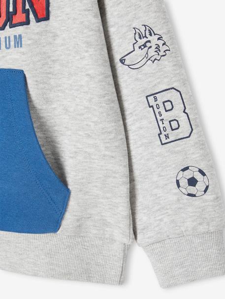 Jungen Sport-Kapuzensweatshirt „Boston“ grau meliert 