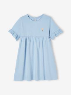 Fille-Robe manches courtes en broderie anglaise fille