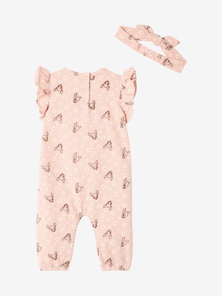 Mädchen Baby-Set Disney BAMBI: Overall & Haarband altrosa 