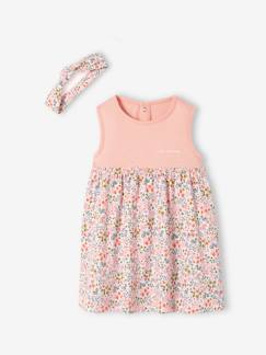 Bio-Baumwolle-Kollektion-Baby-Kleid, Rock-Kleid mit Haarband für Mädchen Baby