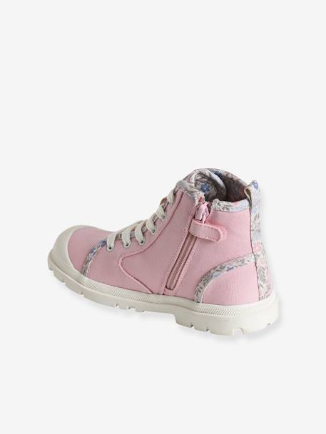 Kinder High-Sneakers mit Reissverschluss rosa 