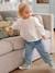 Mädchen Baby Jeans mit Stoffgürtel denim bleached 
