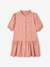 Mädchen Kleid mit 3/4-Ärmeln blush+senffarben 