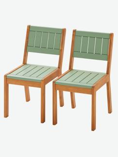 Zimmer und Aufbewahrung-Zimmer-Stuhl, Hocker, Sessel-Stuhl 2-5 Jahre-2er-Set Kinder Outdoor-Stühle „Summer“
