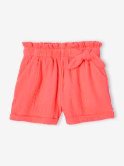 Sommer in Sicht-Mädchen-Shorts-Mädchen Paperbag-Shorts, Musselin