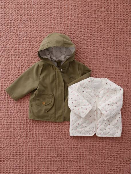 3-in-1 Baby Jacke mit Recyclingmaterial khaki 