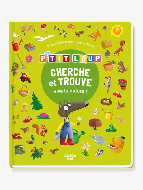 Französisches Activity-Kinderbuch „Cherche et trouve P'tit Loup - Vive la Nature !“ AUZOU weiss 