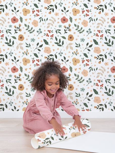 Kinderzimmer Vliestapete mit Blumen & Blättern „Bloem“ LILIPINSO mehrfarbig 