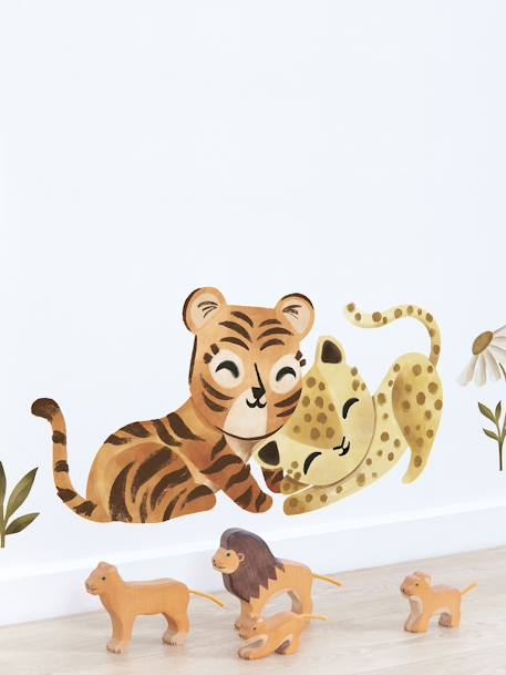 Großes Kinderzimmer Wandtattoo Leopard & Tiger „Felidae“ LILIPINSO bronze 