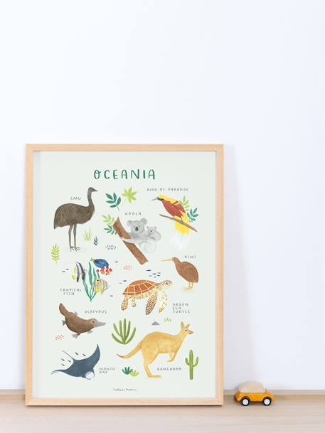 Affiche Animaux d'Océanie Living Earth LILIPINSO marron 