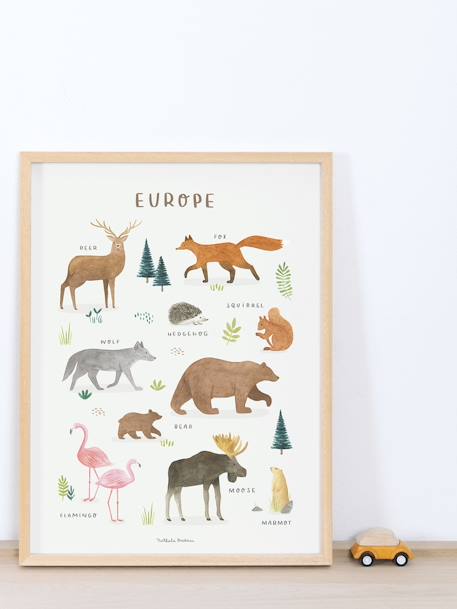 Kinderzimmer Poster „Living Earth“ Europa LILIPINSO braun 