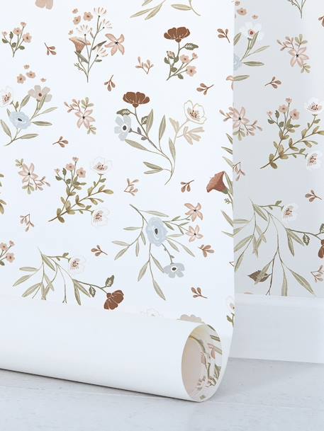 Papier peint Fleuri Vintage Lilydale LILIPINSO olive+rose nude 