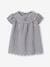 Robe vichy bébé avec smocks gris 