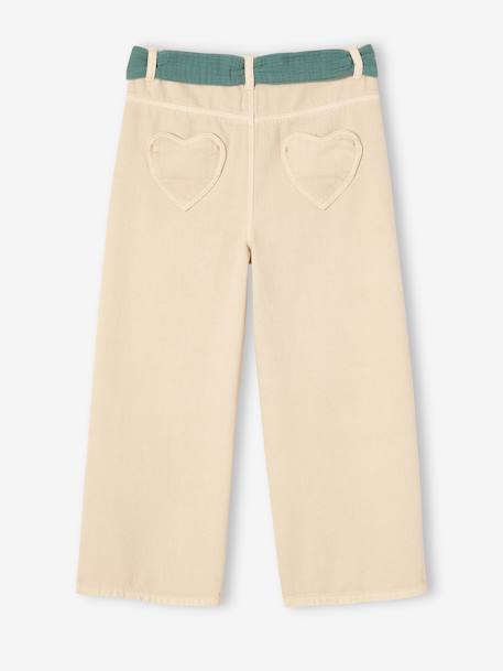 Mädchen Flare-Hose ecru+tintenblau 