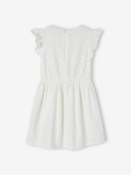 Robe de cérémonie brodée fille écru 