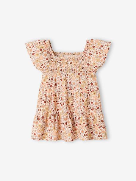 Gesmoktes Baby Kleid ecru 