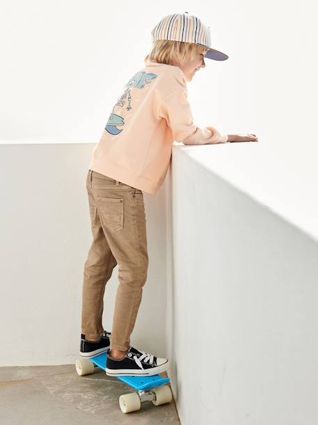 Jungen Slim-Fit-Hose, Hüftweite REGULAR beige+graugrün+himmelblau+khaki+schiefer+schokolade 