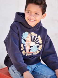 Junge-Jungen Kapuzensweatshirt mit grossem Print
