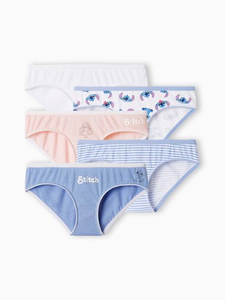 Lot de 5 culottes fille Disney® Stitch bleu ciel 