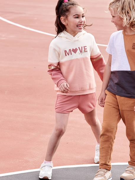 Sport-Shorts für Mädchen DUNKELBLAU+rosa+terrakotta 