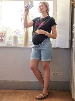 Short-bermuda en jean de grossesse