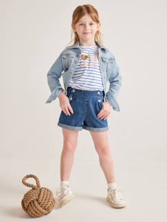 Frühlingsauswahl-Mädchen-Shorts-Mädchen Jeansshorts mit Zierknöpfen