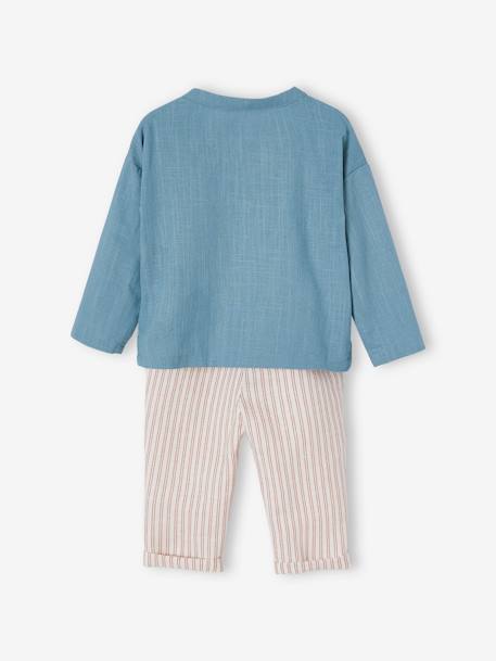 Baby-Set: Hemd, Hose & Halstuch himmelblau 