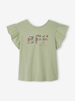 Mädchen-Mädchen T-Shirt mit Volantärmeln