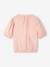 Tee-shirt blouse brodé fille rose pâle 