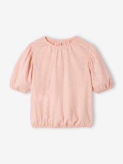 Mädchen-T-Shirt, Unterziehpulli-Mädchen Bluse mit Blumenstickerei