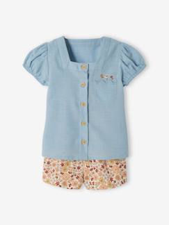 Baby-Mädchen Baby-Set: Bluse & Shorts