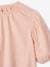 Tee-shirt blouse brodé fille rose pâle 