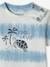 Baby T-Shirt, Batikmuster himmelblau 