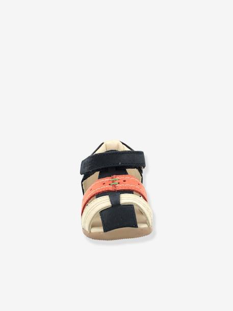 Sandales cuir bébé Bigbazar-2 Iconique Biboo KICKERS® MARINE ROUGE 