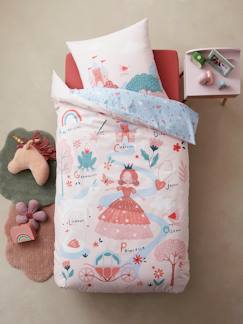 Parure housse de couette + taie d'oreiller enfant ABC PRINCESSE