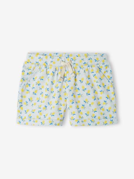 Lot de 2 shorts en jersey fille vert d'eau 